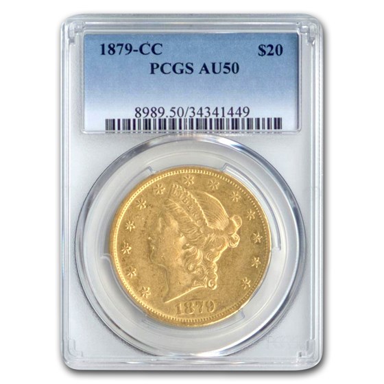 1879-CC $20 Liberty Gold Double Eagle AU-50 PCGS 1879-CC $20 Liberty Gold Double Eagle AU-50 PCGS